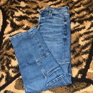 American Eagle Dark Blue Denim cargos